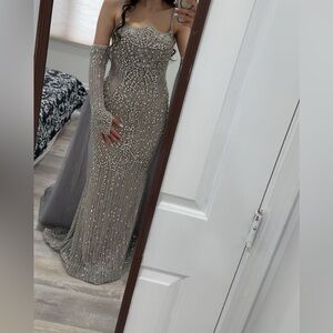 Fully beaded custom dress